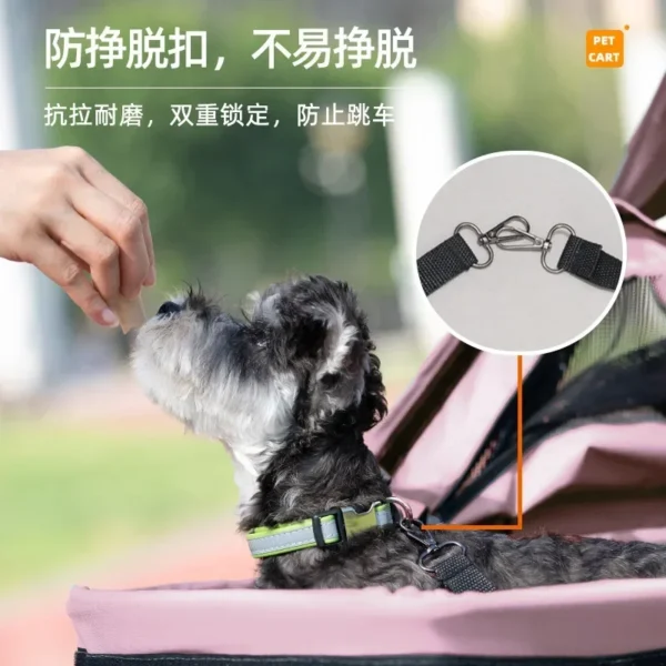 Pet Dog Cat Teddy Baby Cart Out Small Pet Dog Cart Lightweight and Foldable - Image 2