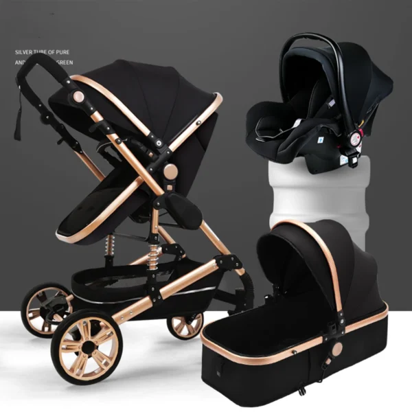 Baby stroller 3 in 1 stroller folding two-sided child four seasons kinderwagen baby carriage high landscape Newborn Travelling