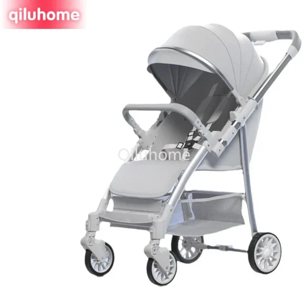 Baby Stroller Can Sit and Lie Foldable Two-Way Lightweight Folding High Landscape Newborn Trolley Baby Walking Tool