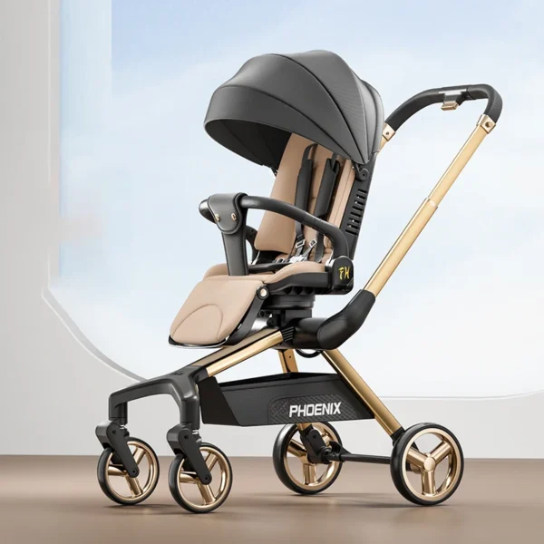 Baby buggy Lightweight Foldable Four-wheel Stroller 0-3 years old Children out can sit and lie down Travel Stroller - Image 6