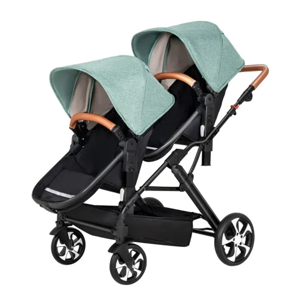 2025 NEW Twin stroller New 2 in 1 baby trolley baby carriage with car seat Baby stroller for two children Foldable Lightweight