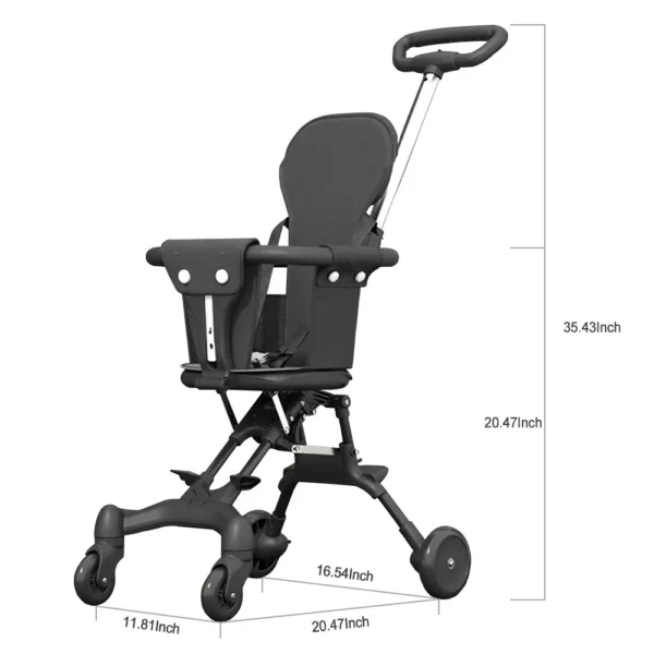 Foldable Baby Stroller Lightweight Infant Stroller with Sun Visor Adjustable Portable Toddler Strollers for Outdoor Travel - Image 6