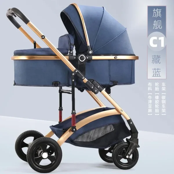 High Landscape Baby Strollers Can Sit Lie Down Lightweight Foldable Two-way Shock-absorbing Wholesale Newborn Baby Strollers - Image 2