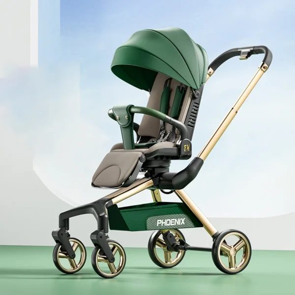 Baby buggy Lightweight Foldable Four-wheel Stroller 0-3 years old Children out can sit and lie down Travel Stroller - Image 5