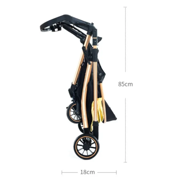 Baby Stroller Two-way light Stroller One-button Travel Portable Pram Infant Trolley Folding High-view Stroller baby carriage - Image 4