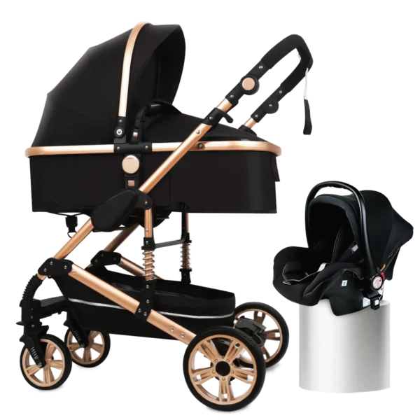 Baby stroller 3 in 1 stroller folding two-sided child four seasons kinderwagen baby carriage high landscape Newborn Travelling - Image 2